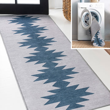Chayton Minimalist Geometric Machine-washable Area Rug